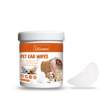 Yegbong Pet Ear Wipes, Pet Ear Cleaning Deodorizing Removing Mite And Earwax Cleaning Wipes - Front View
