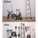 20-Pack Heavy Duty Garage Storage Hooks – Anti-Slip Steel Hangers for Tools, Ladder & Bikes