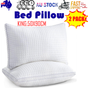 2xKing Quality Pillows Cotton Hotel Adjustable Home Pillows Down Alternative Pillows