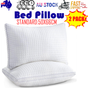2xStandard Quality Pillows Cotton Hotel Adjustable Home Pillows Down Alternative Pillows