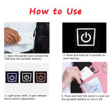 Heated Vest for Men & Women, Smart heated Jacket, Battery Not Included 3XL - Top-Down View