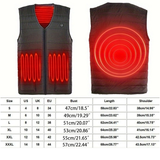 Heated Vest for Men & Women, Smart heated Jacket, Battery Not Included 3XL - 45-Degree Angle