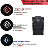 Heated Vest for Men & Women, Smart heated Jacket, Battery Not Included 3XL - Rear View