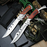 Outdoor Large Folding Knife Camping Fishing Pocket Hunting Knife Survival Tool - Front View