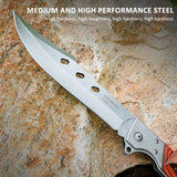 Outdoor Large Folding Knife Camping Fishing Pocket Hunting Knife Survival Tool - Side View