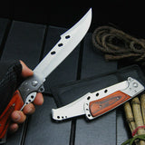 Outdoor Large Folding Knife Camping Fishing Pocket Hunting Knife Survival Tool - Top-Down View