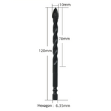 4PCS Drill Set Hex Tile Drill Bit Glass Ceramic Bric Hex Shank Cross Spear Head - Extra Image