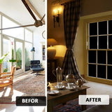 Blackout Static Cling Window Glass Film Privacy Protection To Block Sun Decor 90CMx200CM - Front View