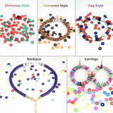 About 6113pcs Clay Heishi Beads Flat Bead Kit Bracelets Necklace Earrings Making - Side View