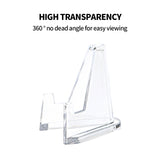 12pcs L Acrylic Clear Stand for Trading Card PSA Pokemon Card Holders Stand - Side View