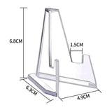 12pcs L Acrylic Clear Stand for Trading Card PSA Pokemon Card Holders Stand - Rear View