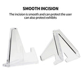 12pcs L Acrylic Clear Stand for Trading Card PSA Pokemon Card Holders Stand - Low Angle