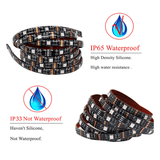 3M RGB LED Strip Lights IP65 Waterproof 5050 300LEDs 12V USB Bluetooth Gift - Front View