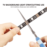 3M RGB LED Strip Lights IP65 Waterproof 5050 300LEDs 12V USB Bluetooth Gift - Top-Down View