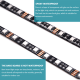 4M RGB LED Strip Lights IP65 Waterproof 5050 300LEDs 12V USB Bluetooth Gift - Side View
