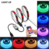 4M RGB LED Strip Lights IP65 Waterproof 5050 300LEDs 12V USB Bluetooth Gift - 45-Degree Angle