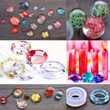 93Pcs/Set Resin Mold Epoxy Resin Mold Dropper Spoon Powder Set Kit Craft Tool - Front View