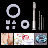 93Pcs/Set Resin Mold Epoxy Resin Mold Dropper Spoon Powder Set Kit Craft Tool - Side View