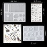 93Pcs/Set Resin Mold Epoxy Resin Mold Dropper Spoon Powder Set Kit Craft Tool - Top-Down View
