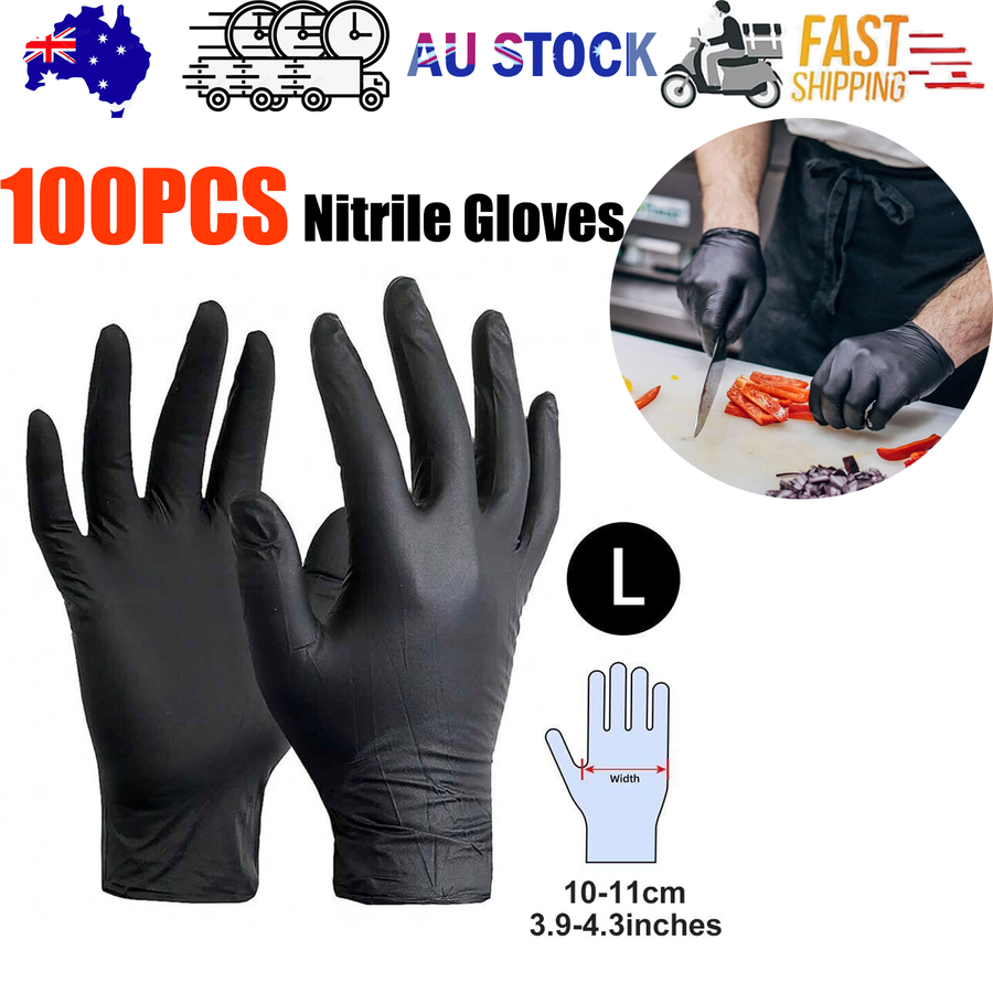 6g Flexible Disposable Nitrile Gloves For Mechanic Work Food Prepa 100pcs L