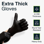 6g Flexible Disposable Nitrile Gloves For Mechanic Work Food Prepa 100pcs L