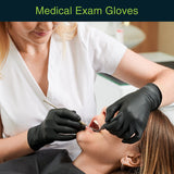 6g Flexible Disposable Nitrile Gloves For Mechanic Work Food Prepa 200Pcs L - Front View