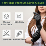 6g Flexible Disposable Nitrile Gloves For Mechanic Work Food Prepa 100pcs M - Top-Down View