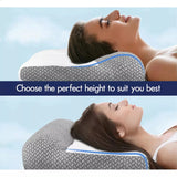 Ergonomic Cervical Pillow Contour Orthopedic Neck Pain Adjustable Bed Pillow - Rear View