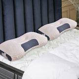 2 pcs Pain Relief Ergonomic Pillow Adjustable Contour Orthopedic Cervical Bed Pillow - Side View