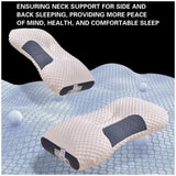 2 pcs Pain Relief Ergonomic Pillow Adjustable Contour Orthopedic Cervical Bed Pillow - Top-Down View