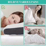 2 pcs Pain Relief Ergonomic Pillow Adjustable Contour Orthopedic Cervical Bed Pillow - Close-Up Angle
