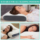 2 pcs Pain Relief Ergonomic Pillow Adjustable Contour Orthopedic Cervical Bed Pillow - Low Angle