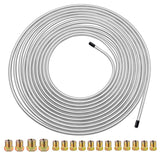 2 Packs 3/16 inch Brake Line Kit 25Ft Tube Rolls Zinc Steel with 32 Fittings NEW - Side View