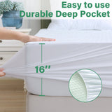 Mattress Protector Bamboo Cotton Mattress Cover Waterproof S Fitted Cover - Low Angle