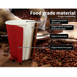 Red Disposable Coffee Cups with Lids Healthy Paper Takeaway 8OZ Takeaway 100Set - Side View