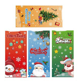 50 PCS Christmas Gift Bags with Assorted Christmas Prints for Xmas Gift Bags