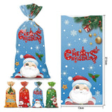 50 PCS Christmas Gift Bags with Assorted Christmas Prints for Xmas Gift Bags - Low Angle