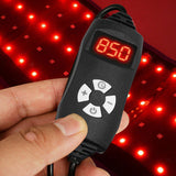 660nm Red & 850nm Near Infrared Light Therapy Heated Wrist Belt Pad Pain Relief - Top-Down View