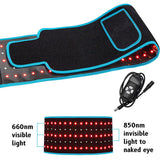 660nm Red & 850nm Near Infrared Light Therapy Heated Wrist Belt Pad Pain Relief - Rear View
