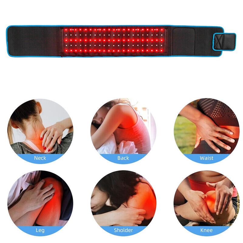 660nm Red & 850nm Near Infrared Light Therapy Heated Wrist Belt Pad Pain Relief