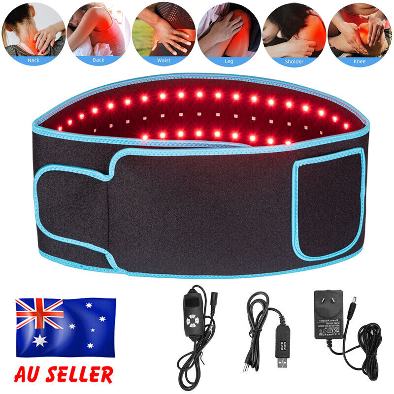 660nm Red & 850nm Near Infrared Light Therapy Heated Wrist Belt Pad Pain Relief