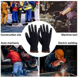 24PCS Antistatic Nylon Gloves Work Safety Working Mechanic Gloves Garden Builder - 45-Degree Angle