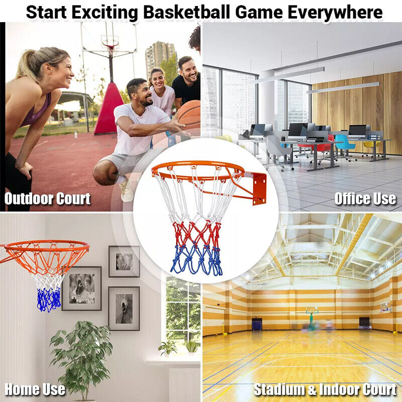 45CM Basketball Ring Hoop Net Wall Mounted Outdoor Hanging Basket ProfessionalAU