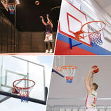 45CM Basketball Ring Hoop Net Wall Mounted Outdoor Hanging Basket ProfessionalAU - Low Angle