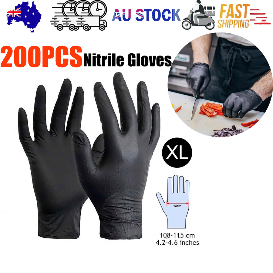 6g Flexible Disposable Nitrile Gloves For Mechanic Work Food Prepa 200pcs XL