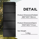 160W 160Watt Folding Solar Panel Blanket Mat Flexible Mono Power Camping RV USB 12V - Front View