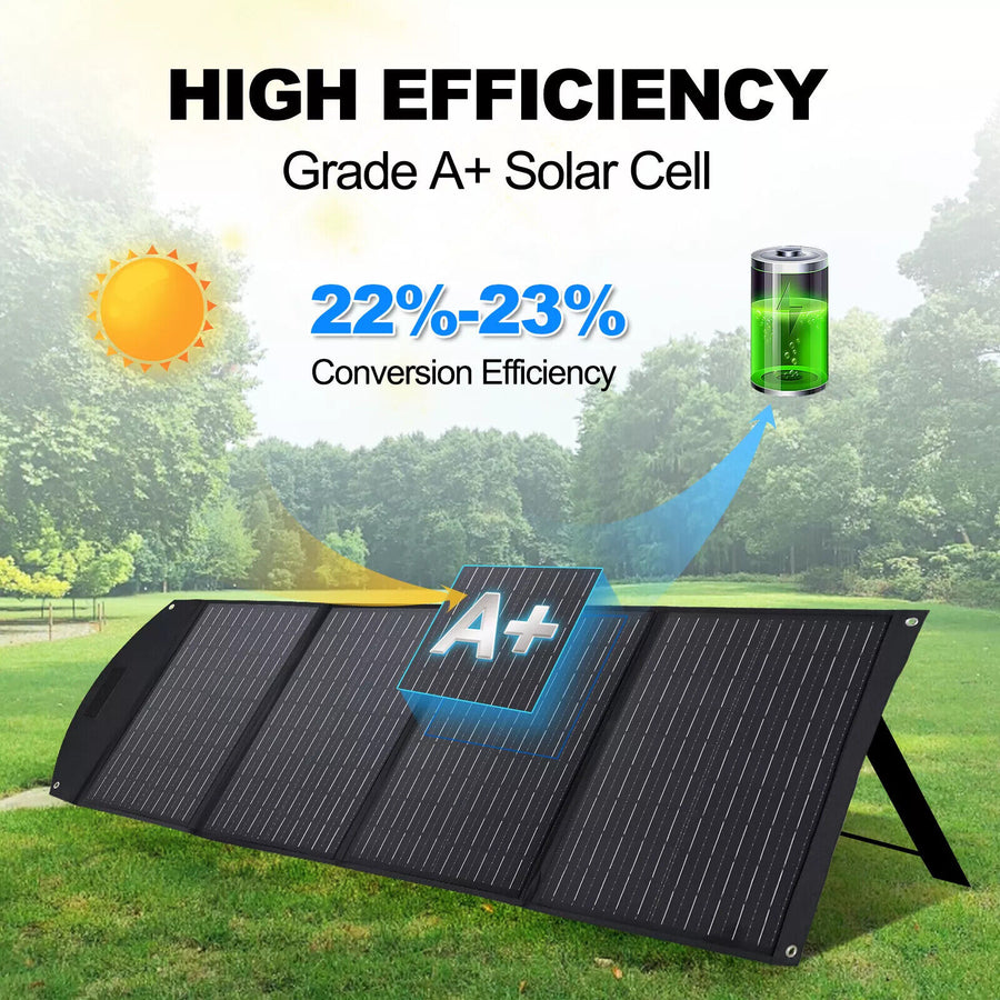 160W 160Watt Folding Solar Panel Blanket Mat Flexible Mono Power Camping RV USB 12V