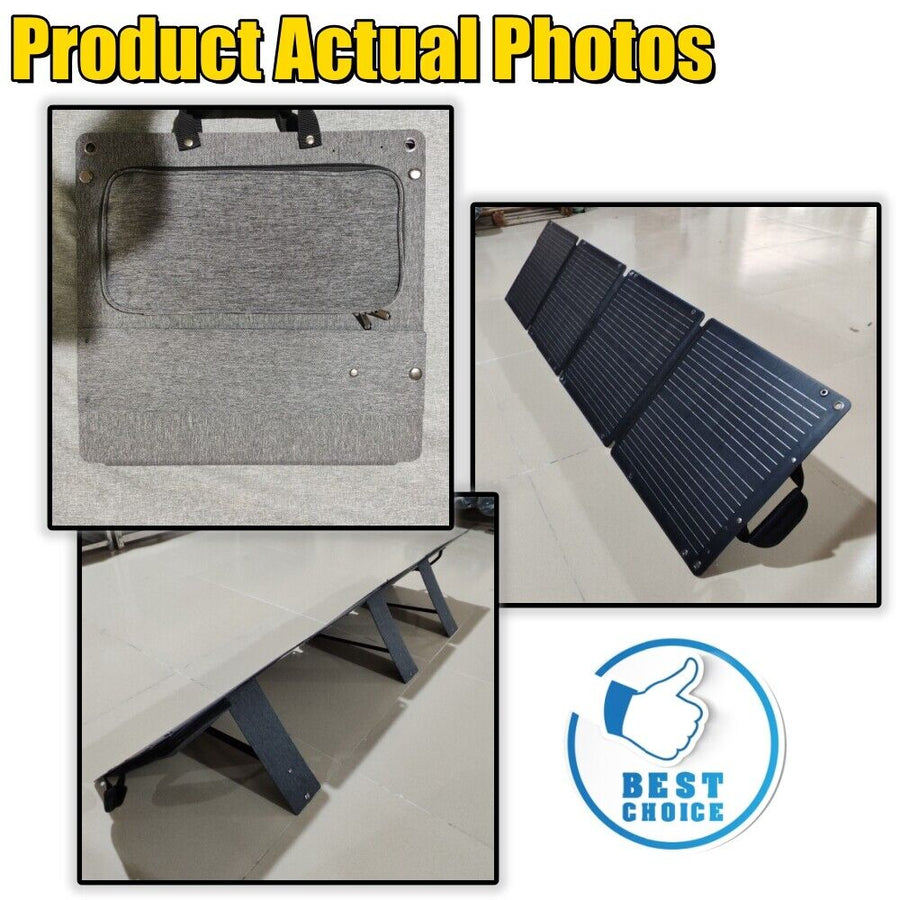 160W 160Watt Folding Solar Panel Blanket Mat Flexible Mono Power Camping RV USB 12V