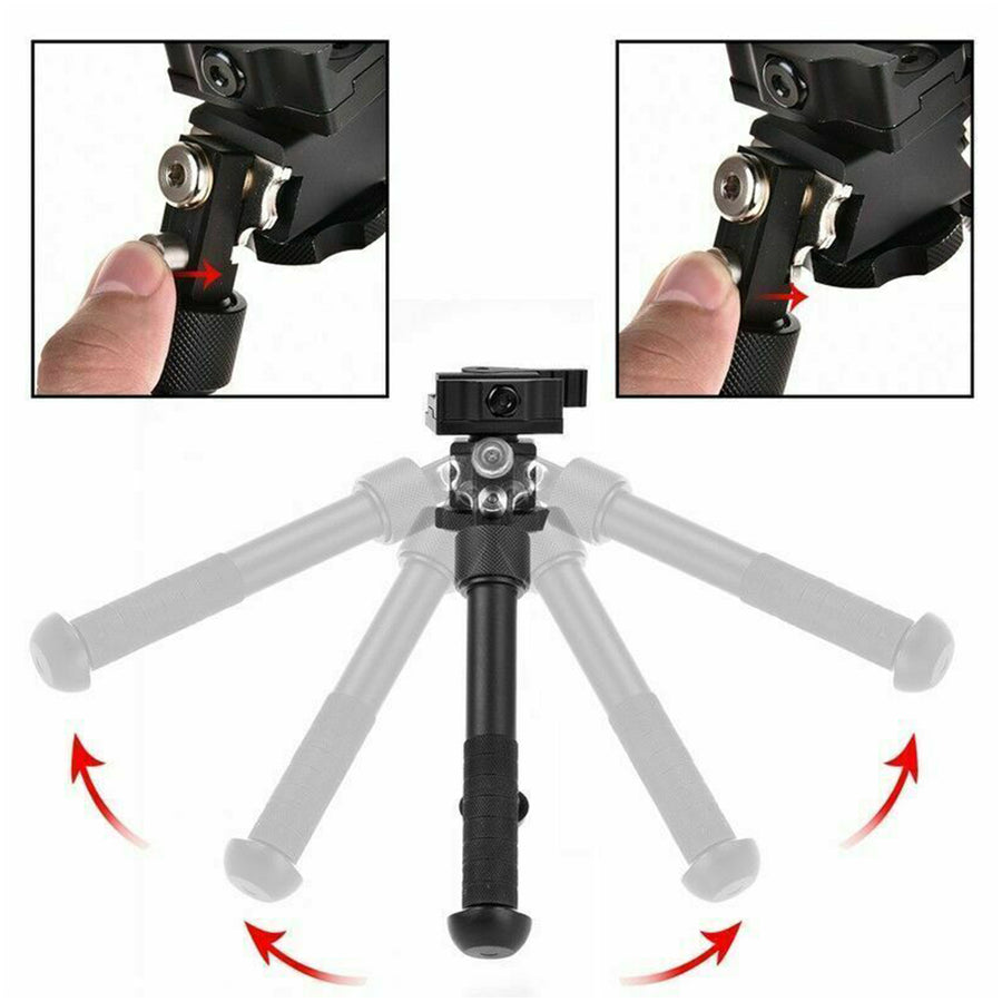 6.5- 9" Foldable QD Picatinny Rail Mount V8 Adjustable Bipod