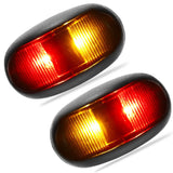 10X LED Clearance Lights Amber Red Side Marker Lamp Truck Trailer Caravan 12-24V - Front View